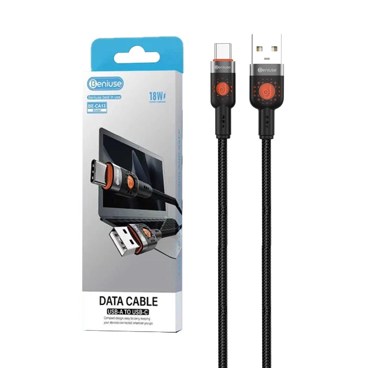 کابل شارژ فست Beniuse Type-C مدل BE-CA13 18W - مشکی