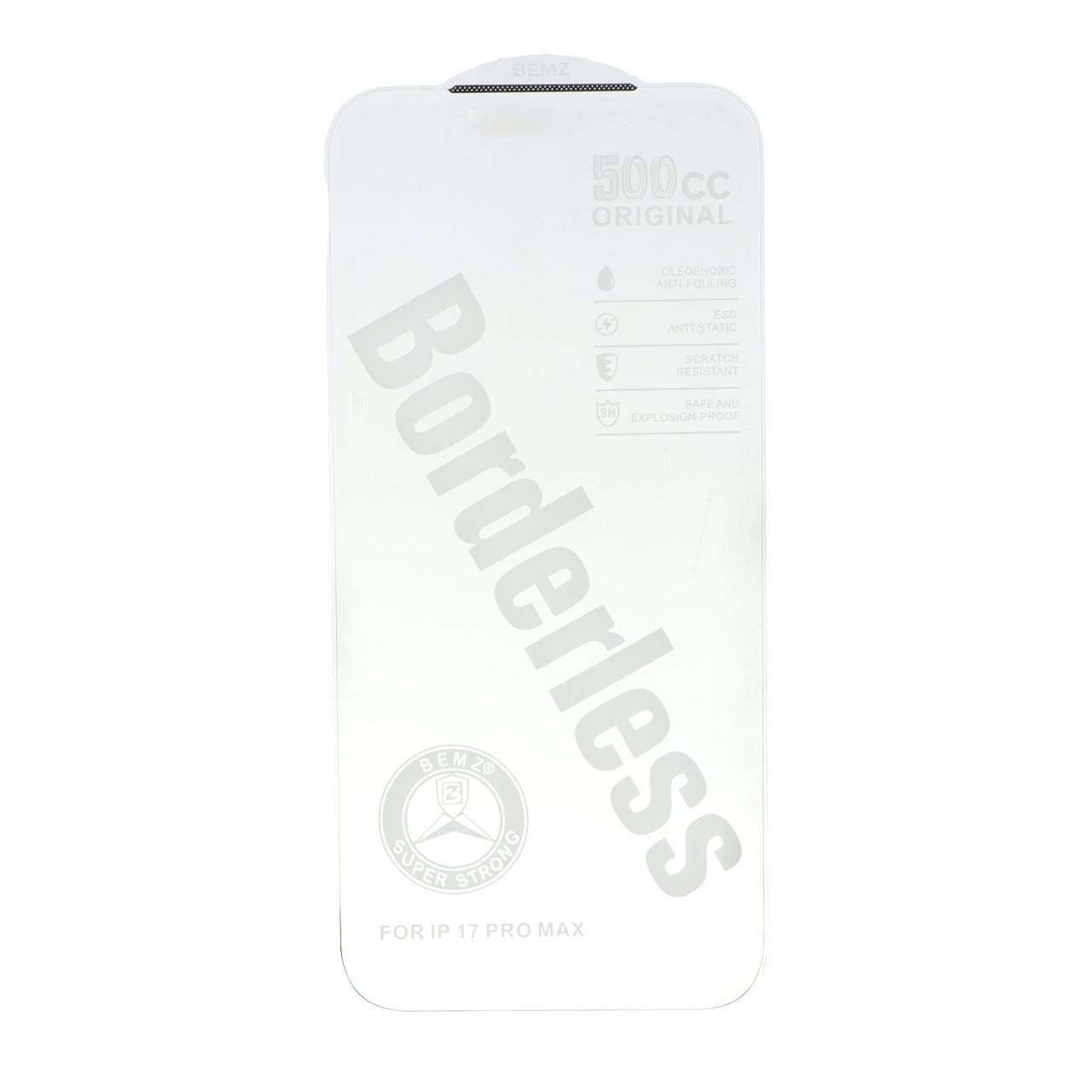 محافظ صفحه نمایش شیشه ای اورجینال بدون حاشیه Bemz ESD 500CC مدل Apple iPhone 17 Pro Max