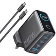 شارژر دیواری PD و فست چهار پورت Anker مدل B2697KZ1 140W به همراه کابل شارژ Type-C To Type-C - خاکستری تیره (گارانتی شش ماهه ایویز)