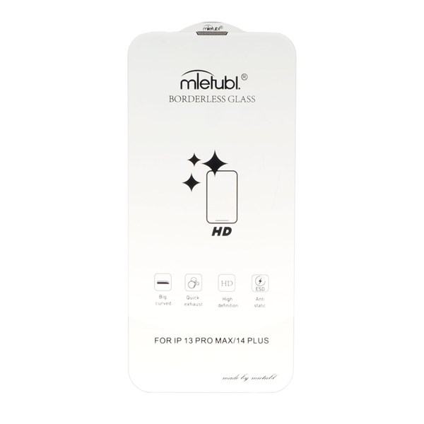 محافظ صفحه نمایش شیشه ای Mietubl ESD Anti Static بدون حاشیه Apple iPhone 13 Pro Max / iPhone 14 Plus