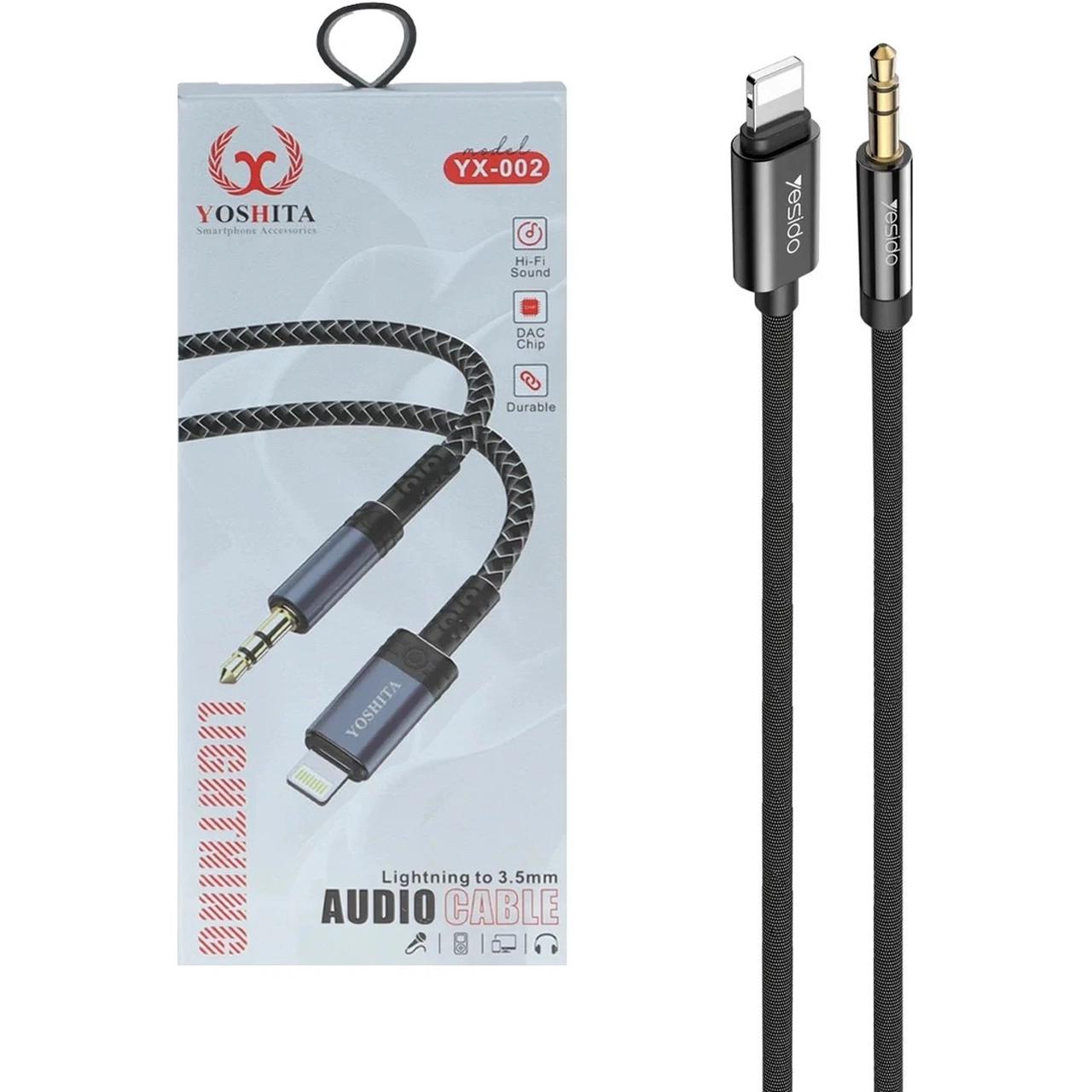 کابل Yoshita Type-C To Aux مدل YX-002 - مشکی - MMS (گارانتی شش ماهه YA)