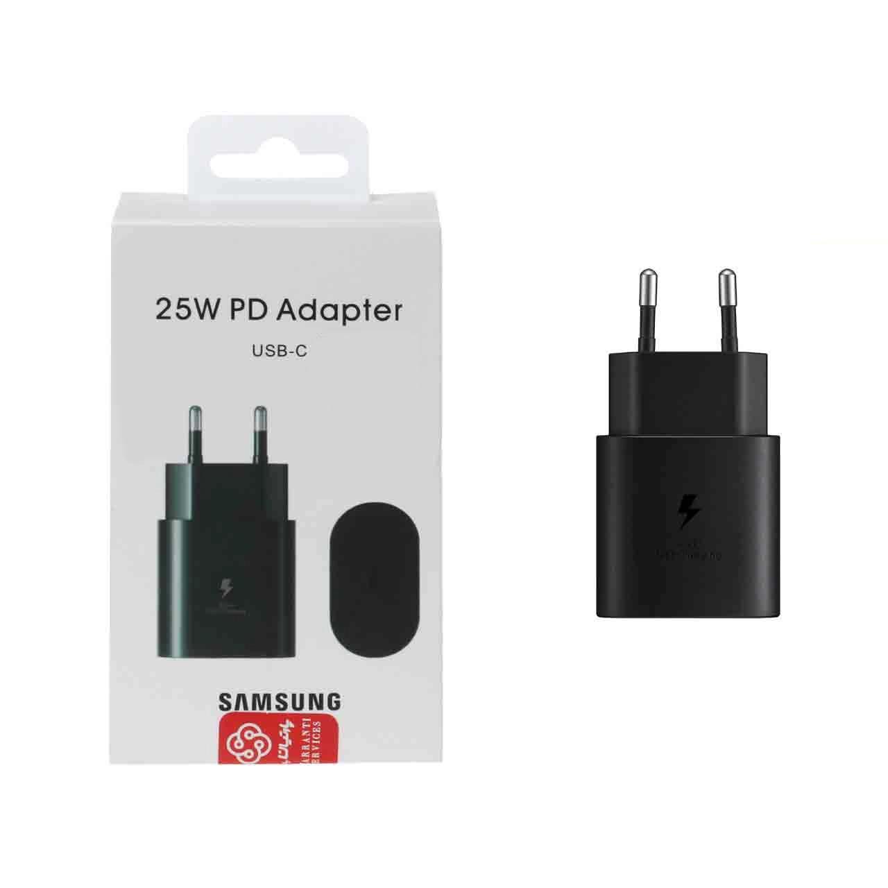 شارژر دیواری PD و فست تک پورت Samsung مدل TA800 25W - مشکی - پک ضعیف (گارانتی پارتیان پایا)