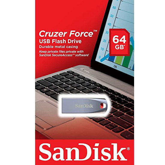 فلش 64 گیگ سن دیسک SanDisk Cruzer Force