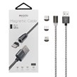 کابل شارژ فست مگنتی تبدیل USB به لایتنینگ-yesido Type-c-MicroUSB مدل CA11-خاکستری (گارانتی 18 ماه تعویض نیکان همراه)