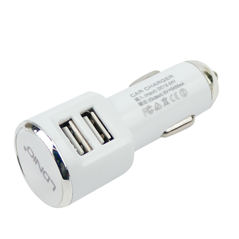 شارژر فندکی LDNIO DL-C29 3.4A + کابل میکرو یو اس بی