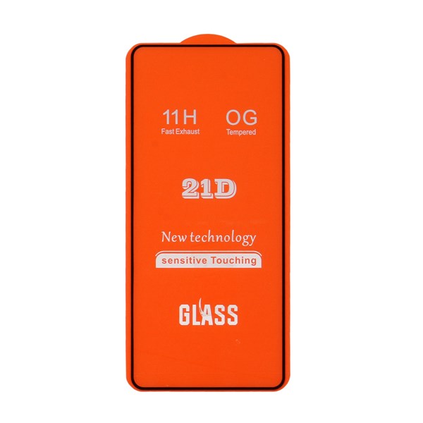 محافظ صفحه نمایش شیشه ای Samsung A51 / A52 / A52S / A53 / S20 FE - Full Cover 21D (بدون پک) - مشکی
