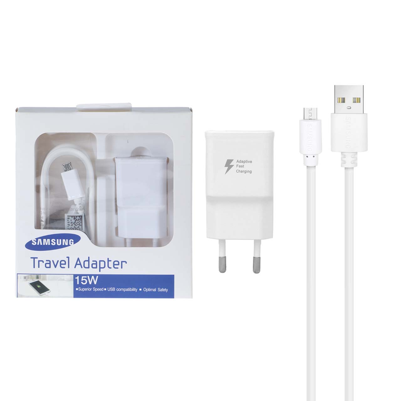شارژر دیواری تک پورت Samsung مدل EP-TA200 10W به همراه کابل شارژ اندروید - سفید (گارانتی شش ماهه نیکان همراه)