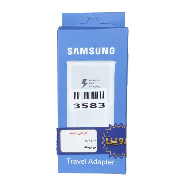 شارژر دیواری تک پورت Samsung مدل EP-TA50EWE - سفید - ASP (گارانتی شش ماهه آروین)