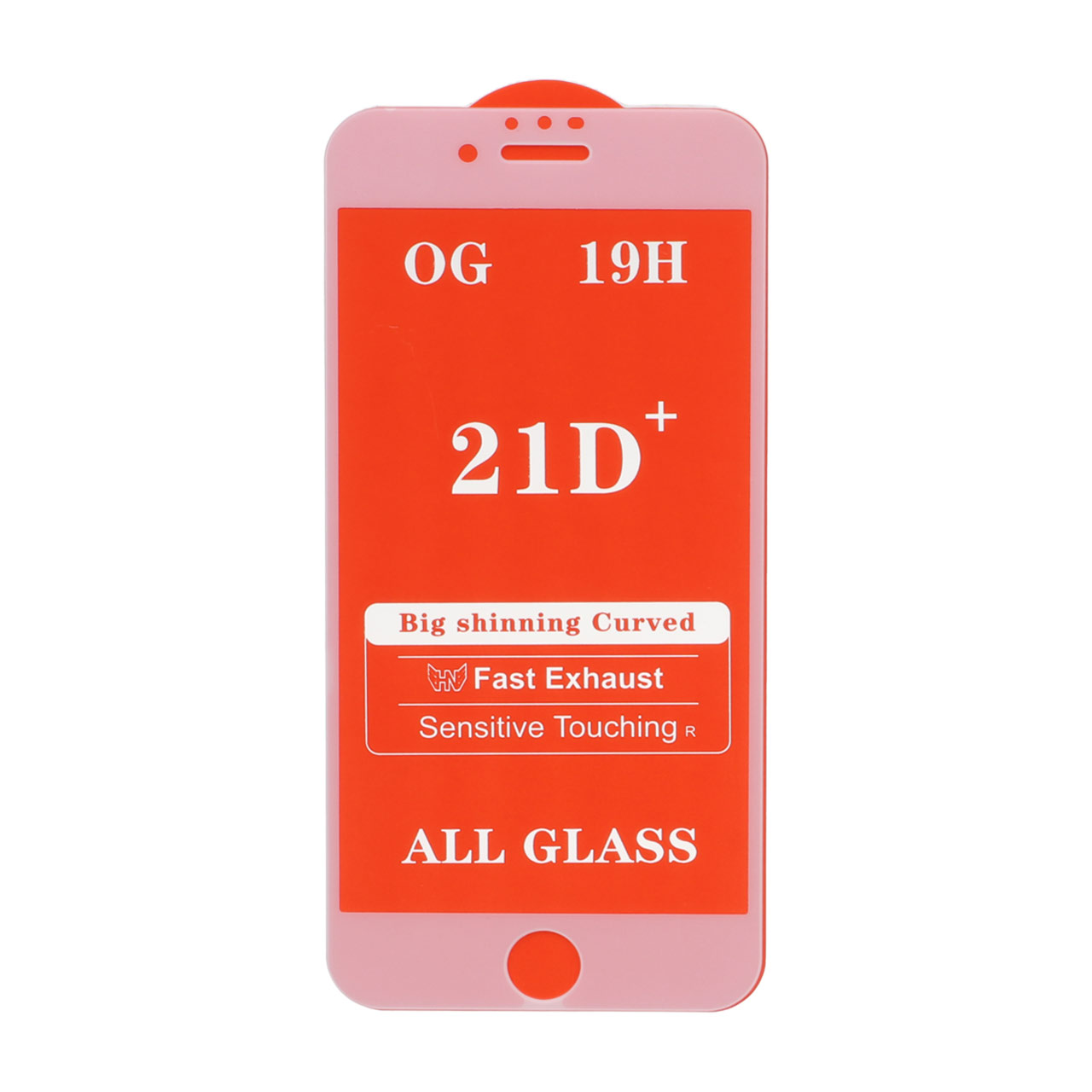 محافظ صفحه نمایش شیشه ای Iphone 6 / 6S / 7 / 8 / SE 2020 / SE 2022 - Full Cover 21D - سفید (بدون پک)