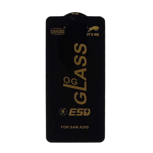 محافظ صفحه نمایش شیشه ای درجه یک Samsung Galaxy A20S - Full Cover OG - ESD OVOG (بدون پک) - مشکی