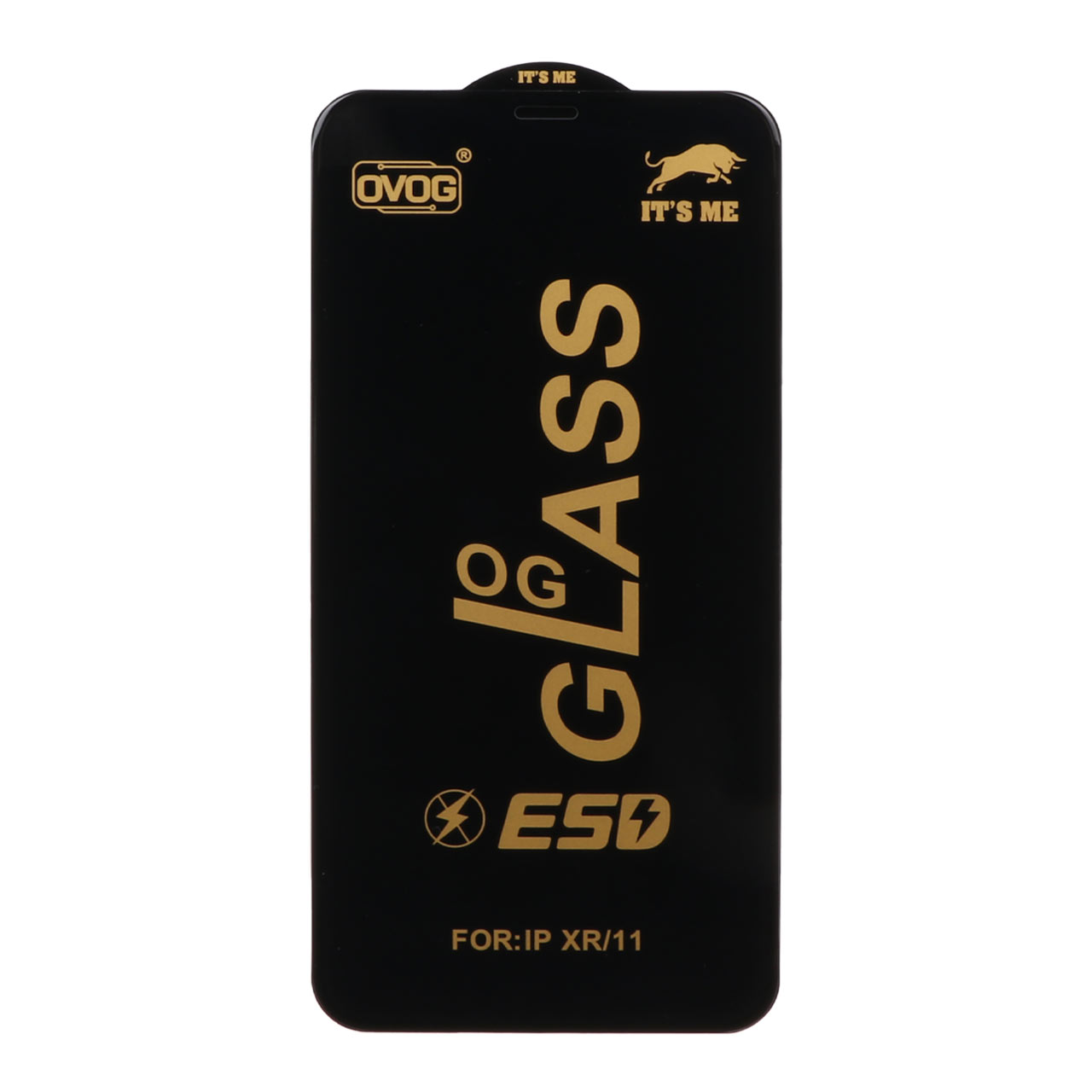 محافظ صفحه نمایش شیشه ای درجه یک Apple iphone 11 / XR - Full Cover OG - ESD OVOG - (بدون پک) - مشکی