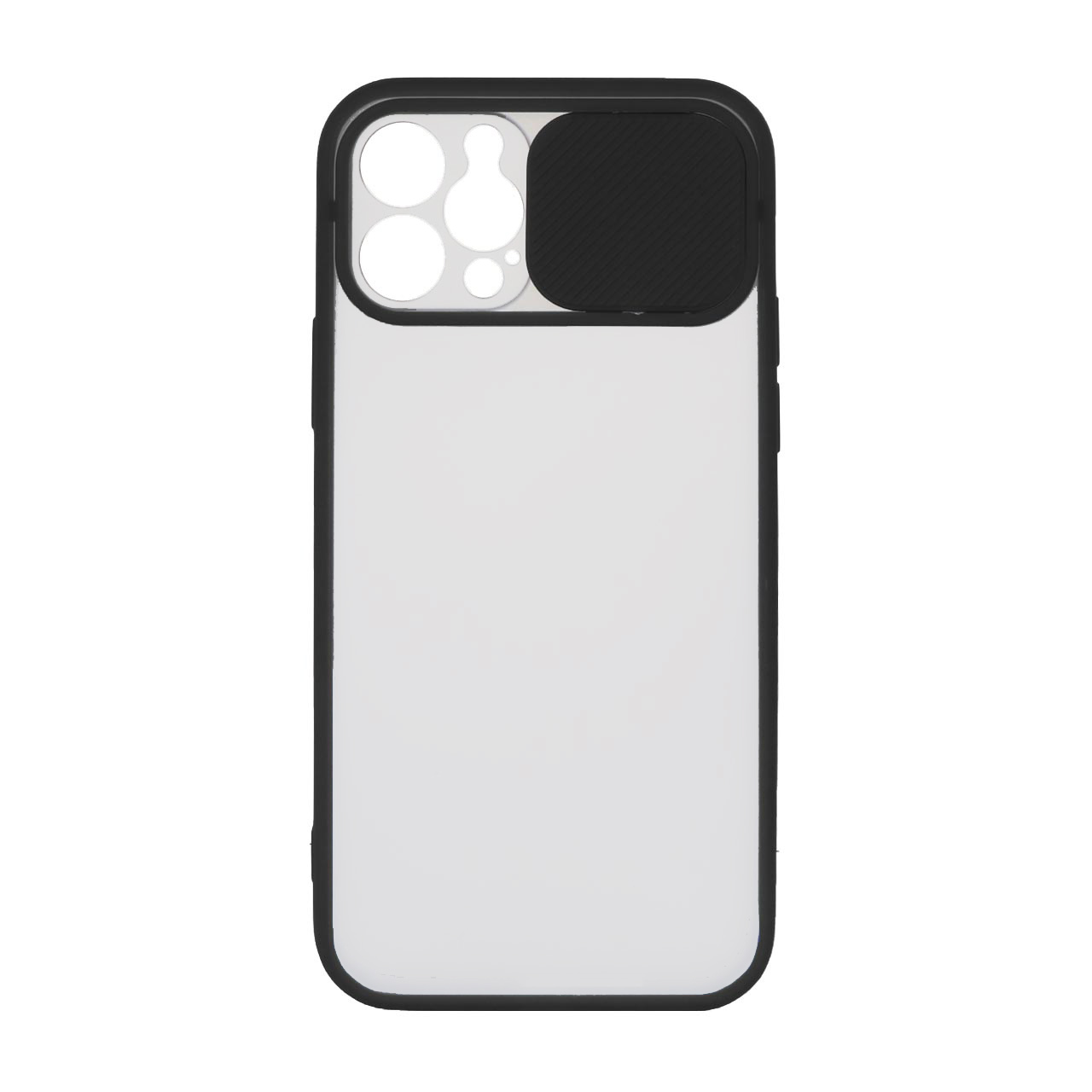 قاب پشت مات محافظ لنزدار کشویی Apple iPhone 12 Pro - مشکی