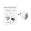 تبدیل برق 3 به 2 KingStar مدل KW170 - سفید طوسی (پک دار) (گارانتی متین)