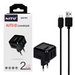 شارژر دیواری فست دو پورت NITU مدل TC040 به همراه کابل شارژ اندروید - مشکی (گارانتی 18 ماه تعویض نیکان همراه)