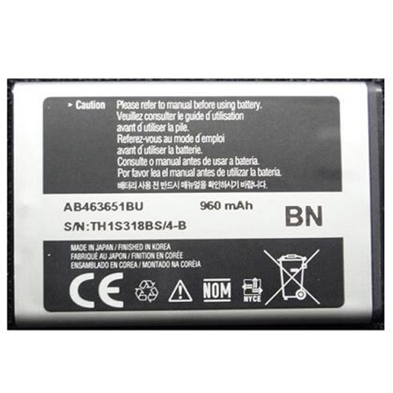 باتری موبایل اورجینال S3650 Corby / Corby Pro / S5600 Preston / Monte S5620 AB463651BU