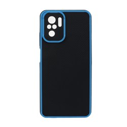 قاب کربنی محافظ لنزدار Xiaomi Redmi Note 10 4G / Redmi Note 10S / Poco M5S - آبی