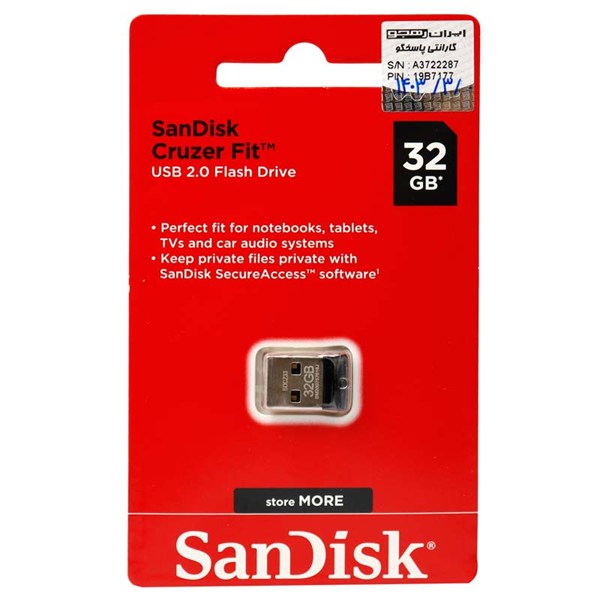 فلش 32 گیگ سن دیسک SanDisk Cruzer Fit
