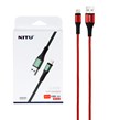 کابل شارژ فست آیفون NITU مدل NC123 - قرمز (گارانتی 18 ماه تعویض نیکان همراه)