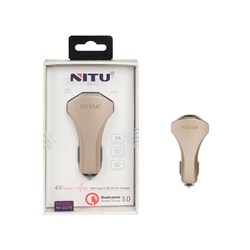 شارژر فندکی فست دو پورت NITU مدل CC15 - طلایی (گارانتی 18 ماه تعویض نیکان همراه)