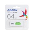 فلش مموری ADATA مدل UV320 USB 3.2 ظرفیت 64GB -سفید سبز (گارانتی پنج ساله آونگ)