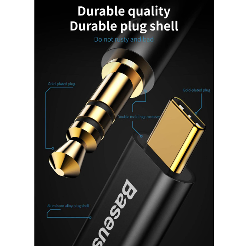 کابل تبدیل Type-C به AUX باسئوس M01 CAM01 طول 1.2 متر