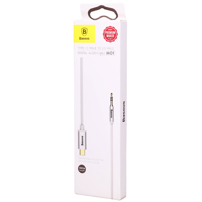 کابل تبدیل Type-C به AUX باسئوس M01 CAM01 طول 1.2 متر