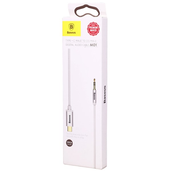 کابل تبدیل Type-C به AUX باسئوس M01 CAM01 طول 1.2 متر