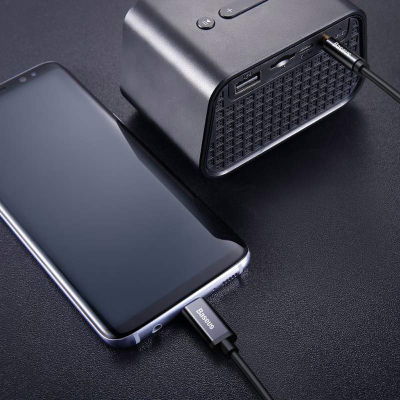 کابل تبدیل Type-C به AUX باسئوس M01 CAM01 طول 1.2 متر
