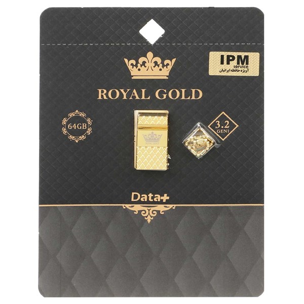 Data Plus Royal Gold USB3.2 Flash Memory - 64GB طلایی (گارانتی مادام العمر IPM)