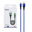 کابل شارژ پاوربانک فست آیفون NITU  مدل NC34 - آبی (گارانتی 12 ماه تعویض نیکان همراه)