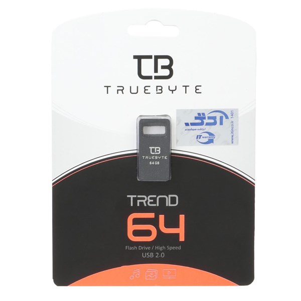 TRUEBYTE TREND USB2.0 Flash Memory-64GB مشکی (گارانتی مادام العمر شرکت آی تین)