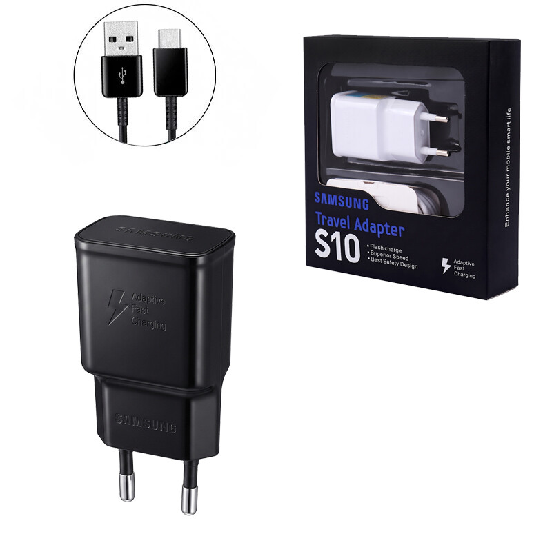 شارژر دیواری Samsung S10 پکدار + کابل Type-C