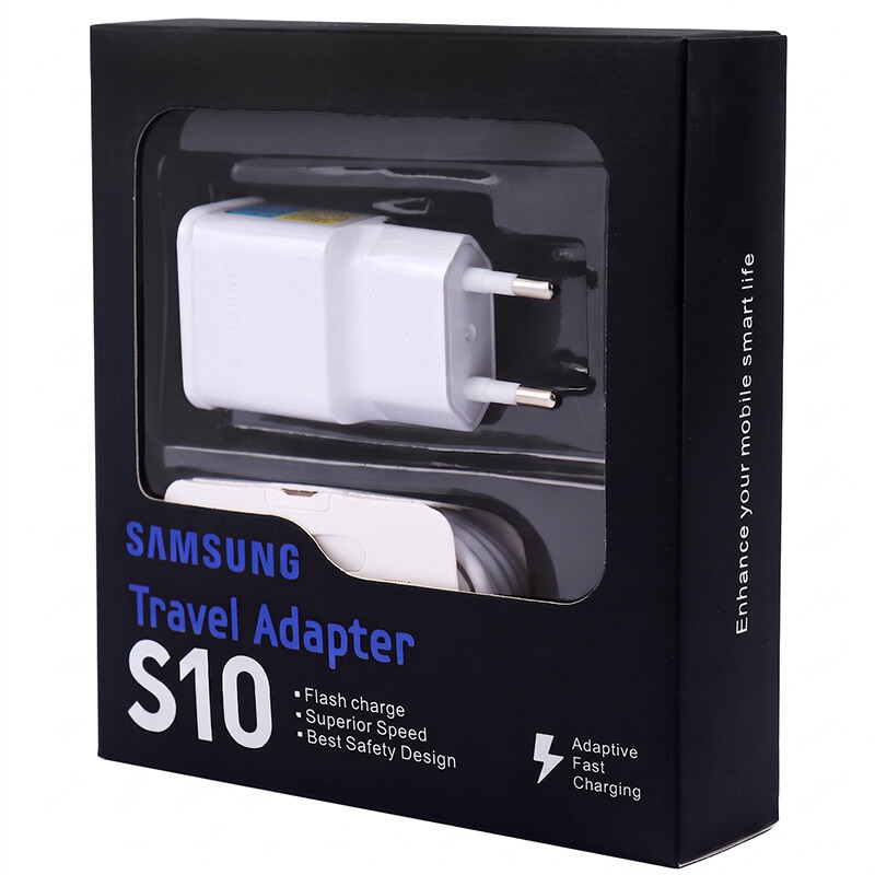 شارژر دیواری Samsung S10 پکدار + کابل Type-C