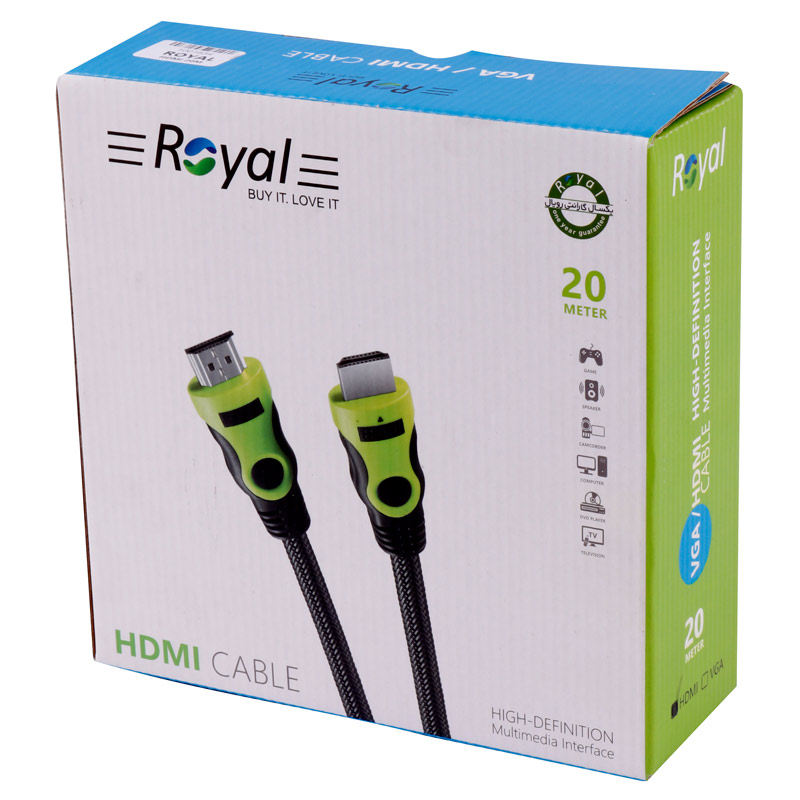 کابل HDMI رویال Royal طول 20 متر