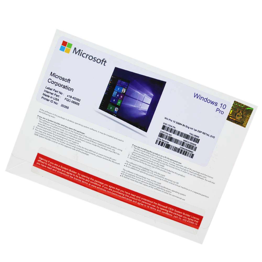 ویندوز اورجینال Windows 10 Pro OEM با پشتیبانی بنیان