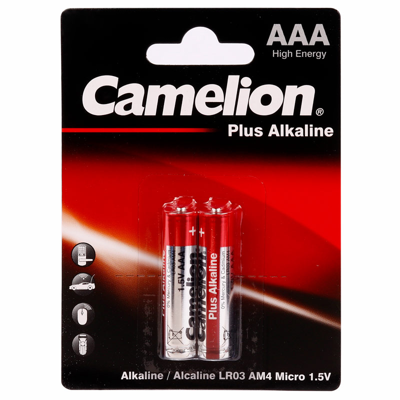 باتری دوتایی نیم قلمی کملیون Plus Alkaline