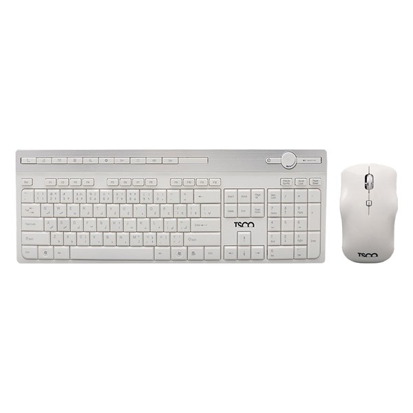 کیبورد و ماوس بی سیم TSCO مدل TKM 7106W - سفید