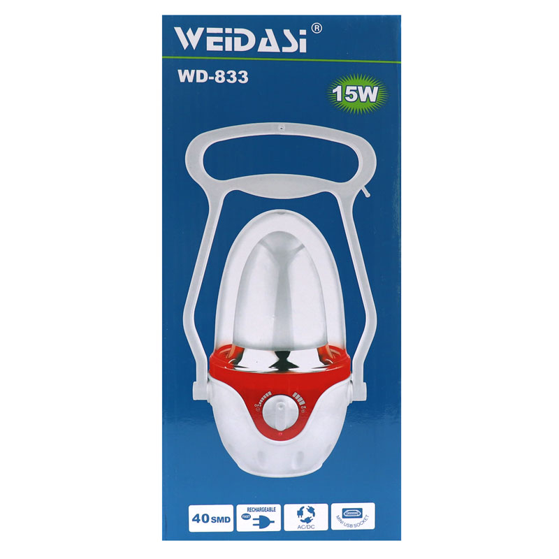 چراغ فانوسی شارژی ویداسی WD-833