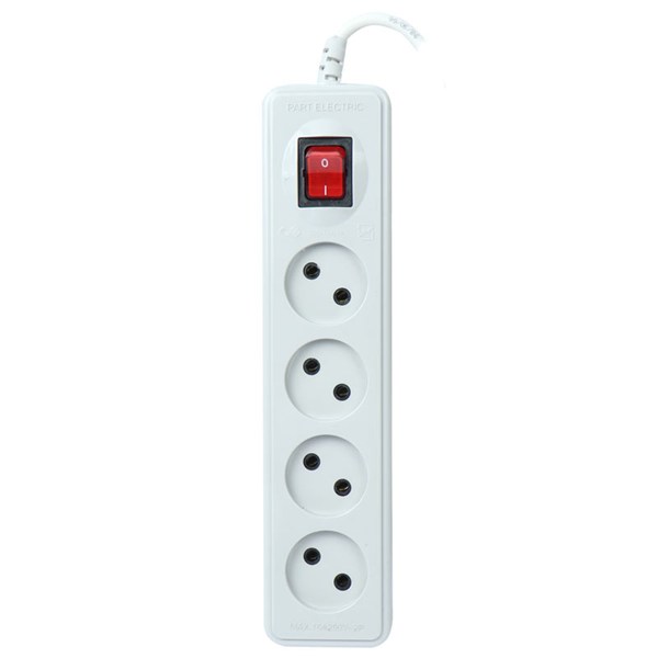 چند راهی 4 خانه نیک پارت الکتریک PE307 با کابل 1.8 متری
