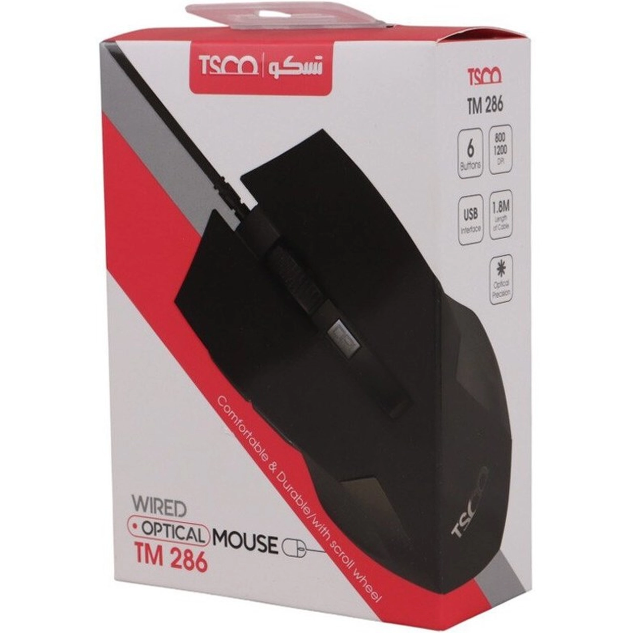 ماوس باسیم TSCO مدل TM 286 - مشکی