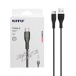 کابل شارژ فست 1.2 متری NITU Type-C مدل NC129B - مشکی (گارانتی12 ماه تعویض نیکان همراه)