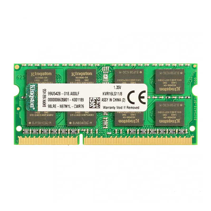 رم لپ تاپ کینگستون DDR3L 8GB Single 1600MHz CL16