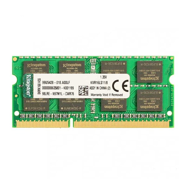رم لپ تاپ کینگستون DDR3L 8GB Single 1600MHz CL16