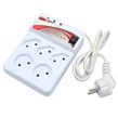 محافظ برق تلویزیون و یخچال و فریزر 5 خانه کلید دار امگا با کابل 1/3 متری