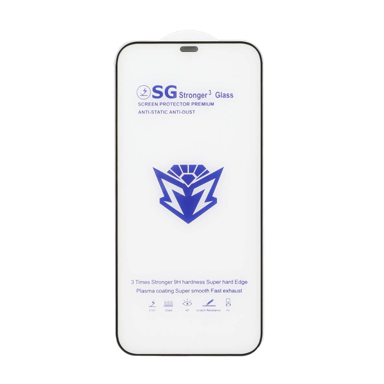 محافظ صفحه نمایش شیشه ای Full Cover Esd-SG مدل iPhone 12 pro max