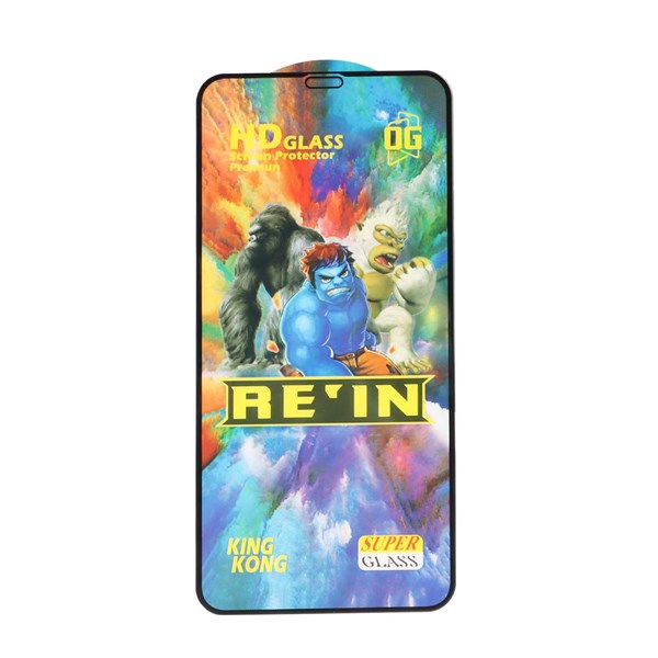 محافظ صفحه نمایش شیشه ای Full Cover REIN مدل iPhone 11 pro max / XS Max / X Max - مشکی