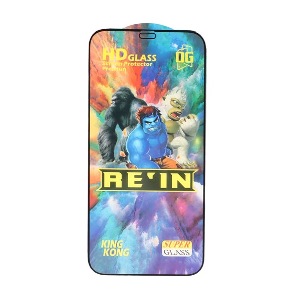 محافظ صفحه نمایش شیشه ای Full Cover REIN مدل iPhone 12 Pro / 12 - مشکی
