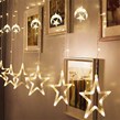 ریسه LED پرده ای طرح ماه و ستاره آفتابی Five Pointed Star