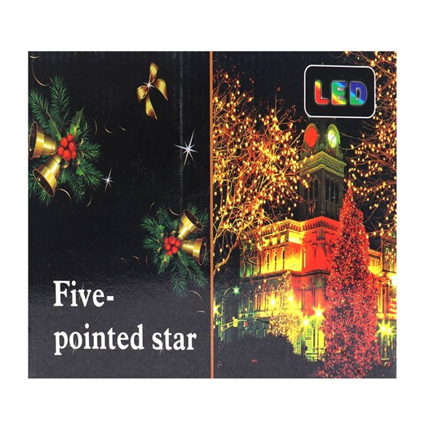 ریسه LED پرده ای طرح ماه و ستاره آفتابی Five Pointed Star
