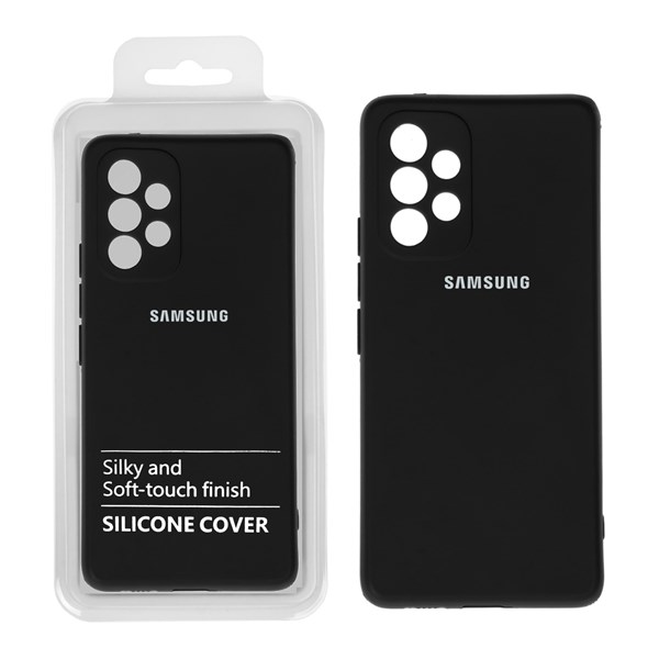 قاب نیو سیلیکون محافظ لنزدار RFF مدل Samsung A53 مشکی (پک دار)